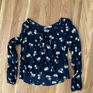 Navy Hollister blouse